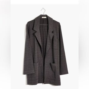 Madewell - Oversized Knit Blazer in Glen Plaid